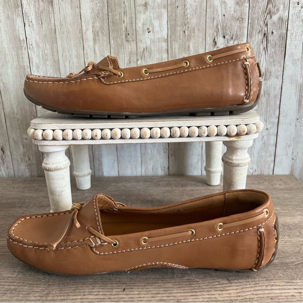 Clarks Artisan Women’s Leather Loafers — Bundle Tan and Navy 9.5 Wide - Picture 3 of 10